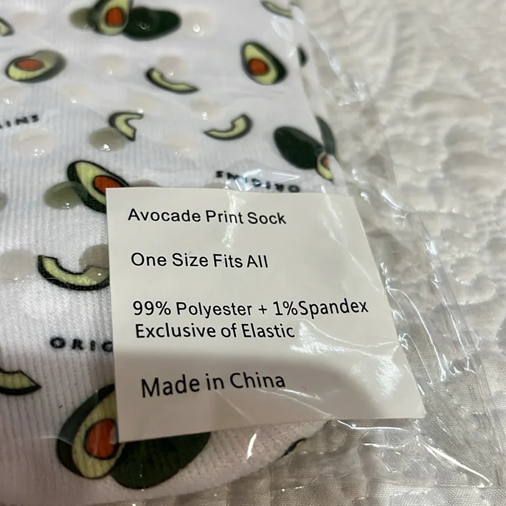 Origins avocado print socks, new‎